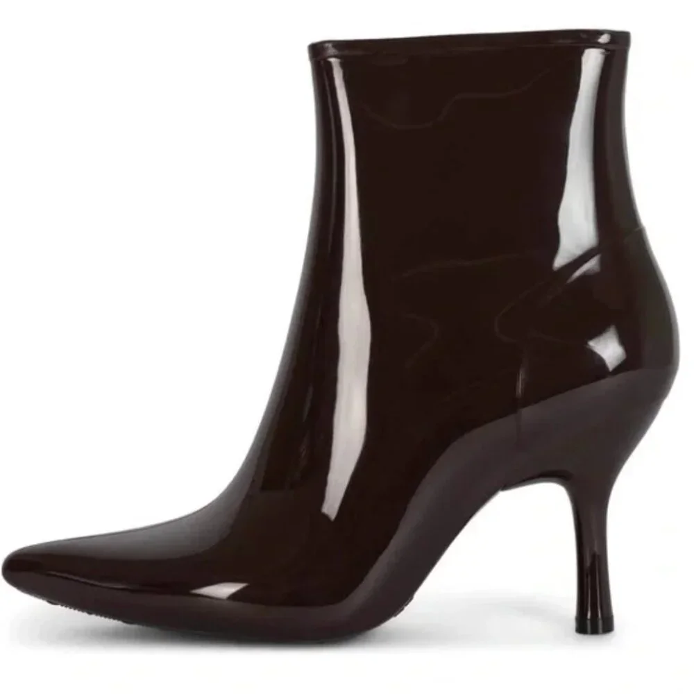 NEW Jeffrey Campbell Puddles Bootie (Women) 9M, WINE SHINY